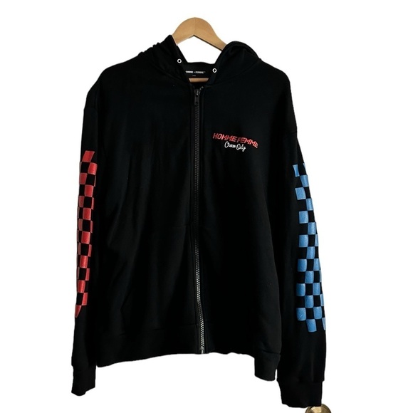 Homme+Femme 500 CREW ZIP HOODIE BLACK Size LARGE - Picture 4 of 17